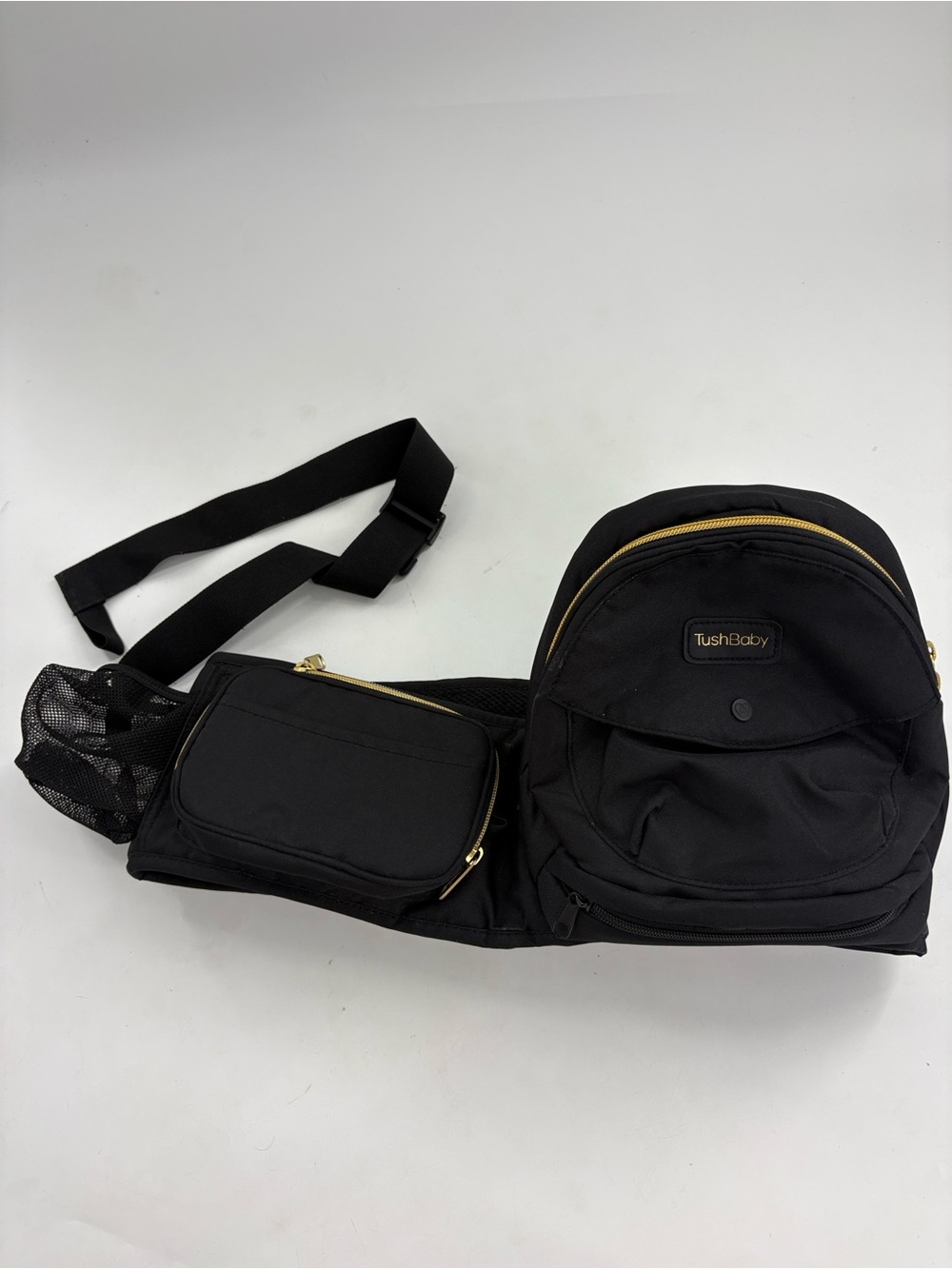 TushBaby Black Waist Diaper Bag Pack